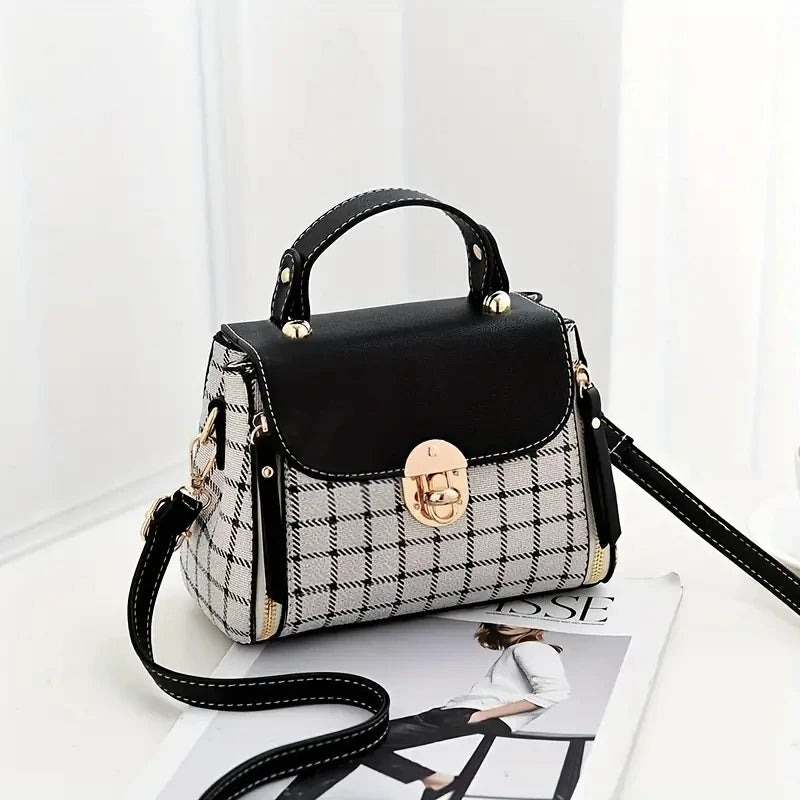 Women Trendy Flap Shoulder Bag PU Leather Crossbody Bag