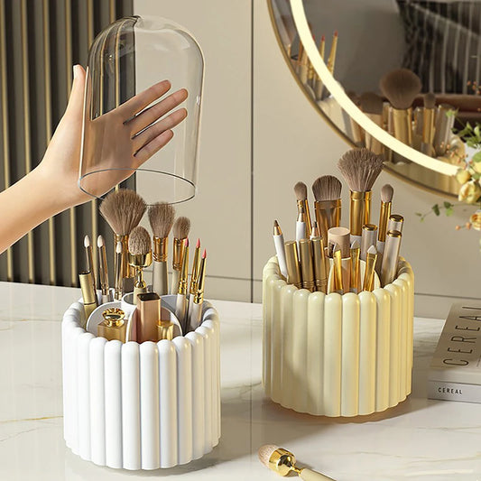 360° Rotating Makeup Brushes Holder