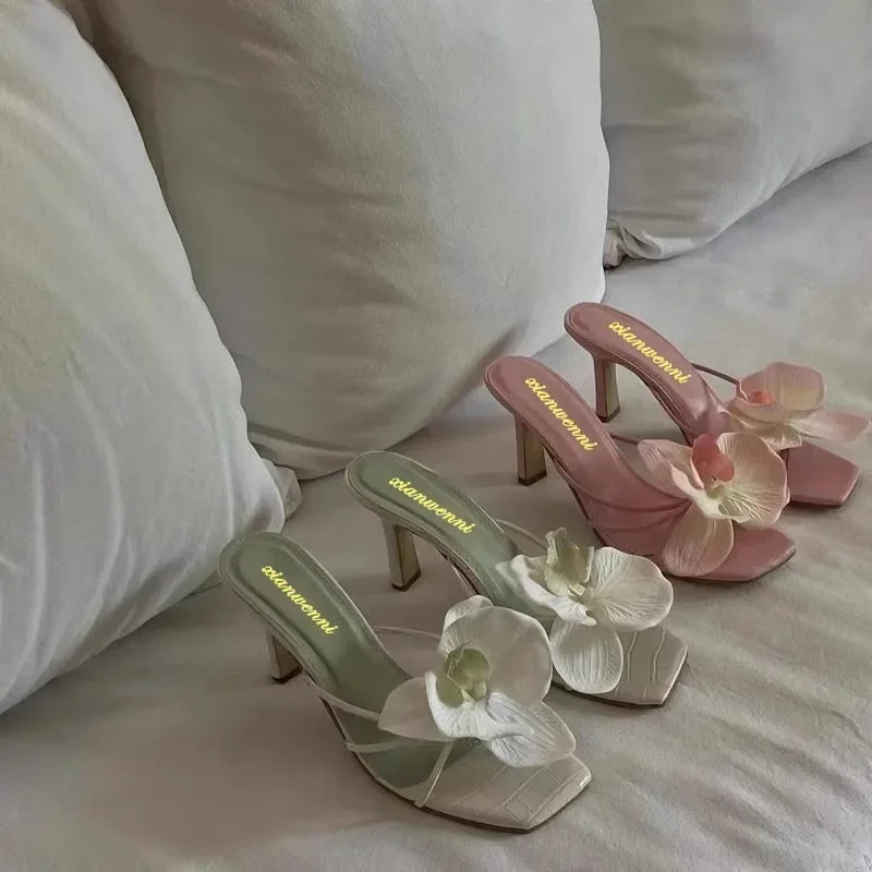 2025 Summer New Elegant Flowers Design Women's heels