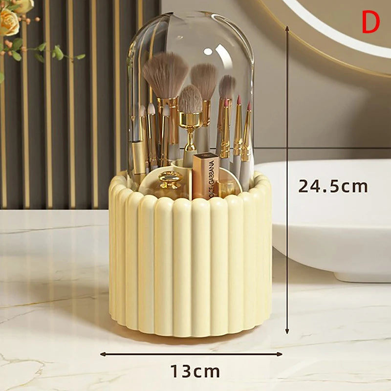 360° Rotating Makeup Brushes Holder