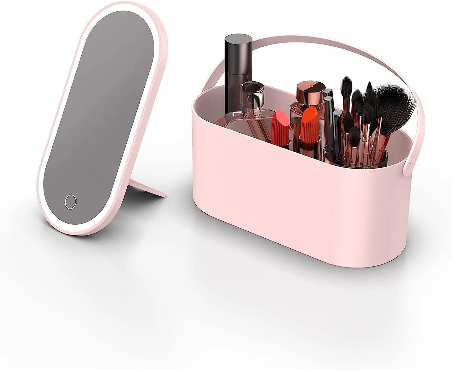 Makeup Box Travel Bag with LED Mirror