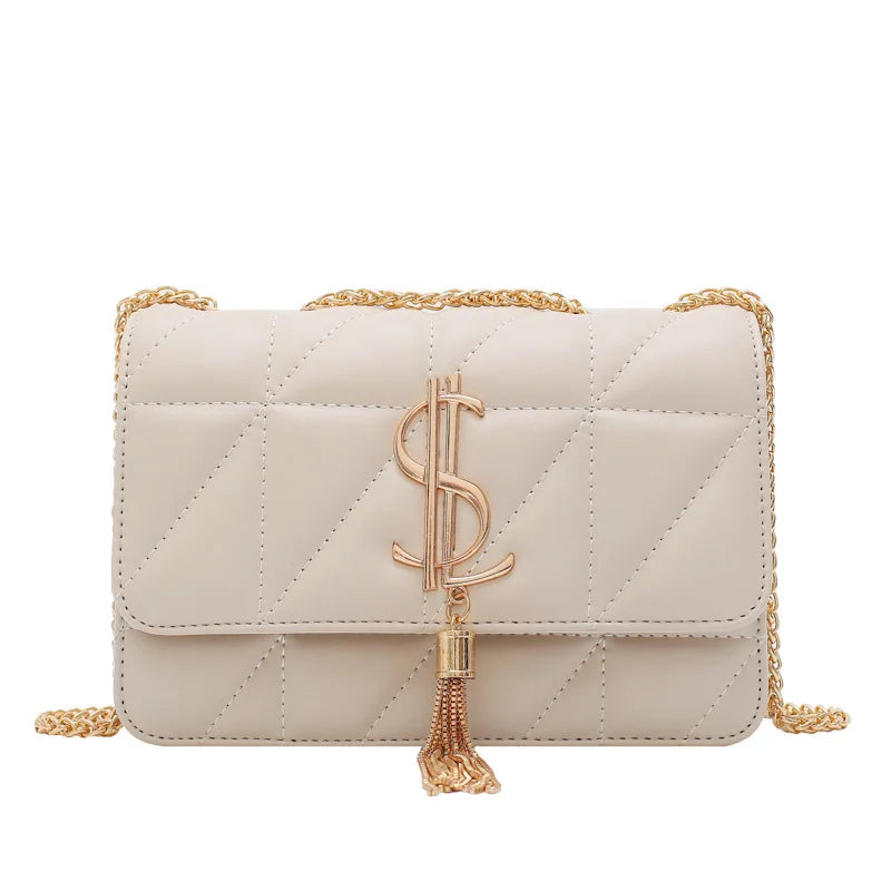 Luxury Brand Handbag Fashion Simple Tassel Square Bag Girl