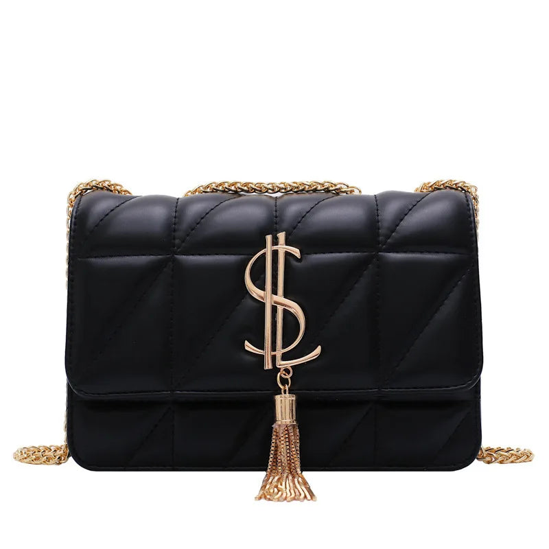 Luxury Brand Handbag Fashion Simple Tassel Square Bag Girl