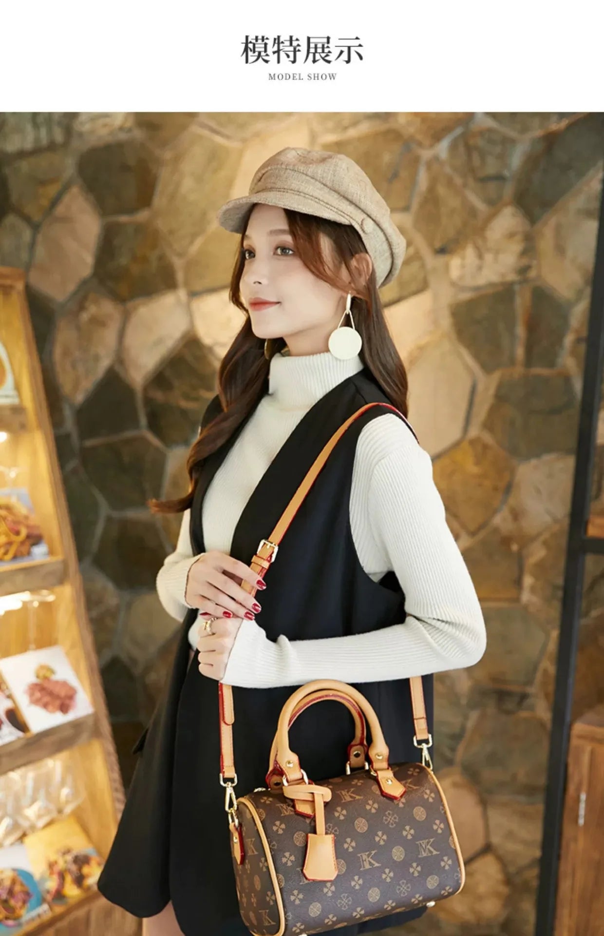 Luxury Brand Mini Handbag with High Texture and Temperament Casual Printed Letter Crossbody Bag