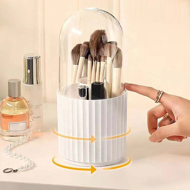 360° Rotating Makeup Brushes Holder